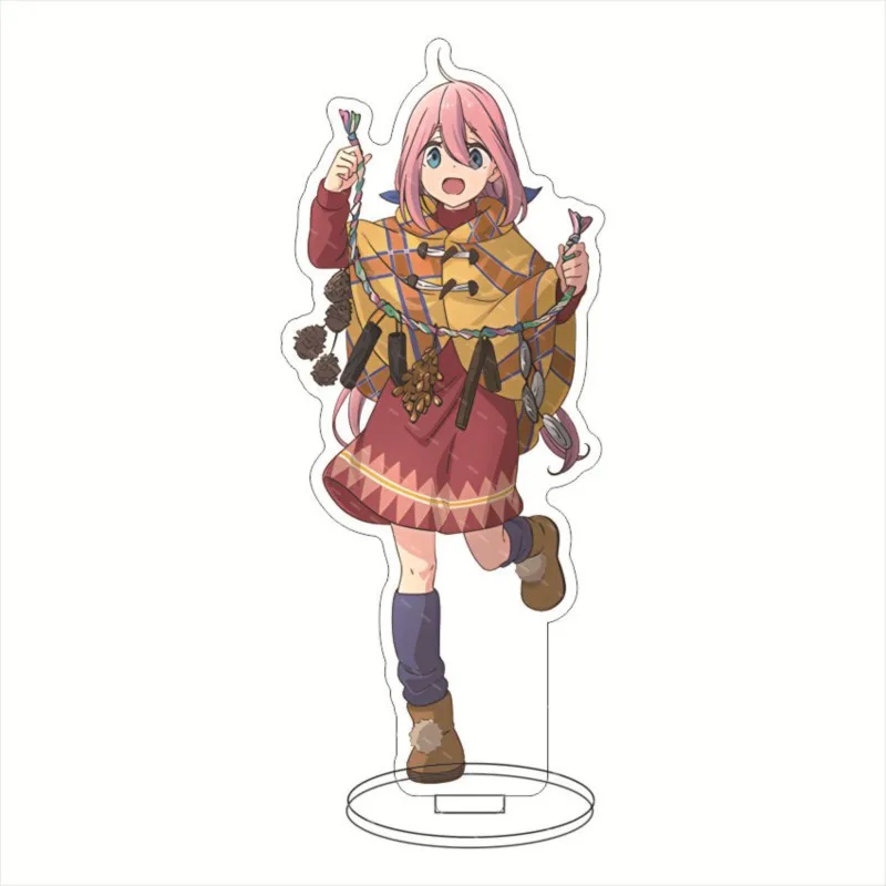 Anime Fans Gifts Laid-Back Yuru Camp Shima Rin Kagamihara Nadeshiko  HD Charm Cartoon Character Acrylic Stand Desktop Series