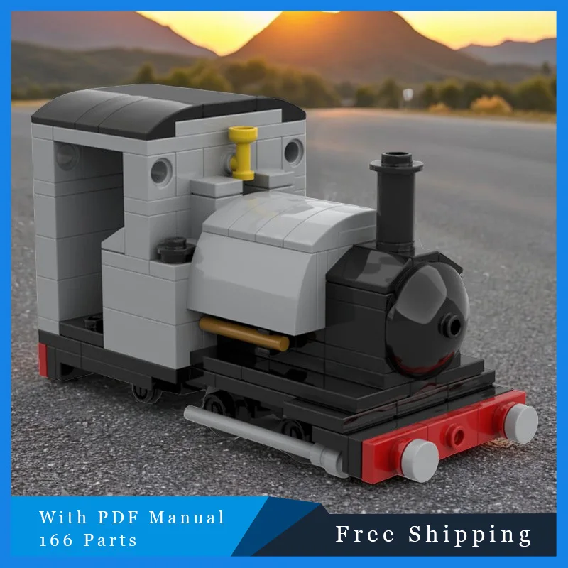 

166 Parts Modular Building Blocks Grey Train Locomotive Bricks Model Educational DIY Assembly Toys For Boys Girls Christmas Gift