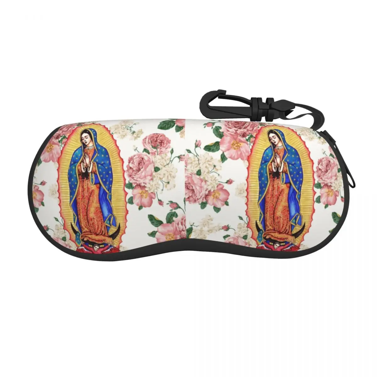 Virgin Of Guadalupe Shell Eyeglasses Case Women Men Cute Mexico Catholic Virgin Mary Glasses Case Sunglasses Box Pouch