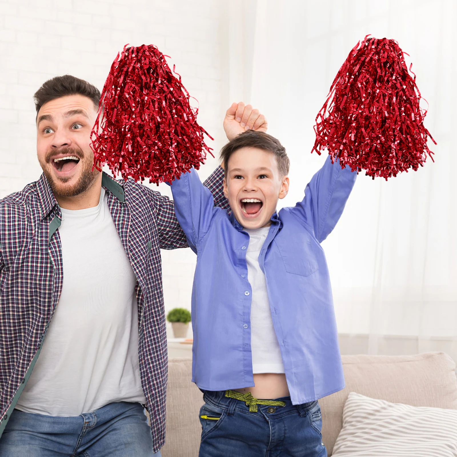 10 قطع التشجيع بوم بومس لون مشرق للرياضة الرقص الهتاف مهرجان الروح قبضة خفيفة الوزن يهتف #6