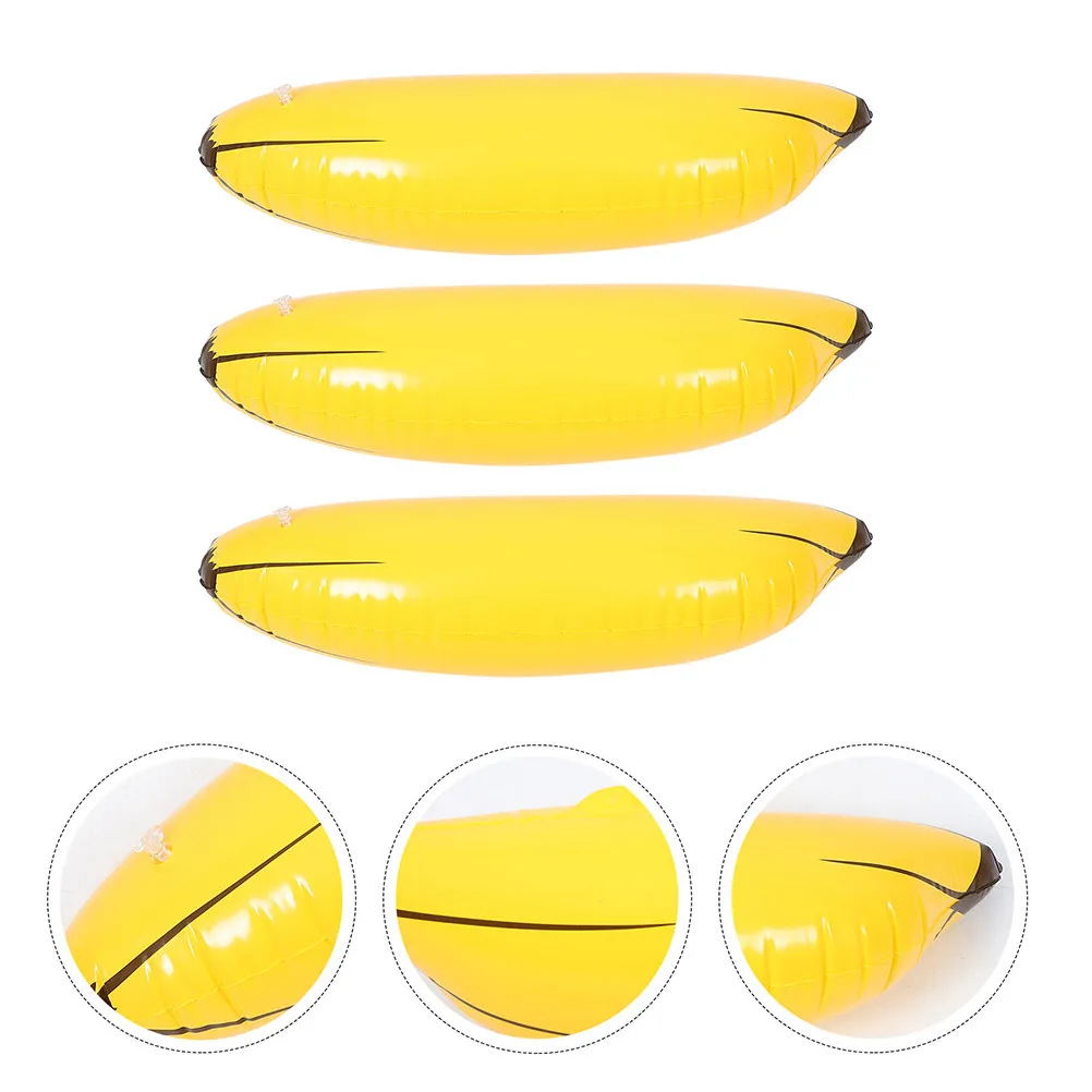 

5Pcs Inflatable Banana Plaything Bright Yellow PVC Pool Float for Summer Beach Party Wedding Birthday Decoration Floating Fruit