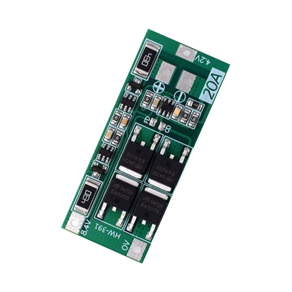 HW-391 2S 20A 7.4V 8.4V Lithium Battery Protection Board 18650 BMS Board Module Charging Board Charger Module