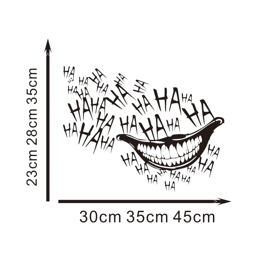 Modern Joker Laugh HAHA Car Sticker Decal Tumblrs paraurti impermeabile Side Body Auto veicolo cofano in vinile cofano