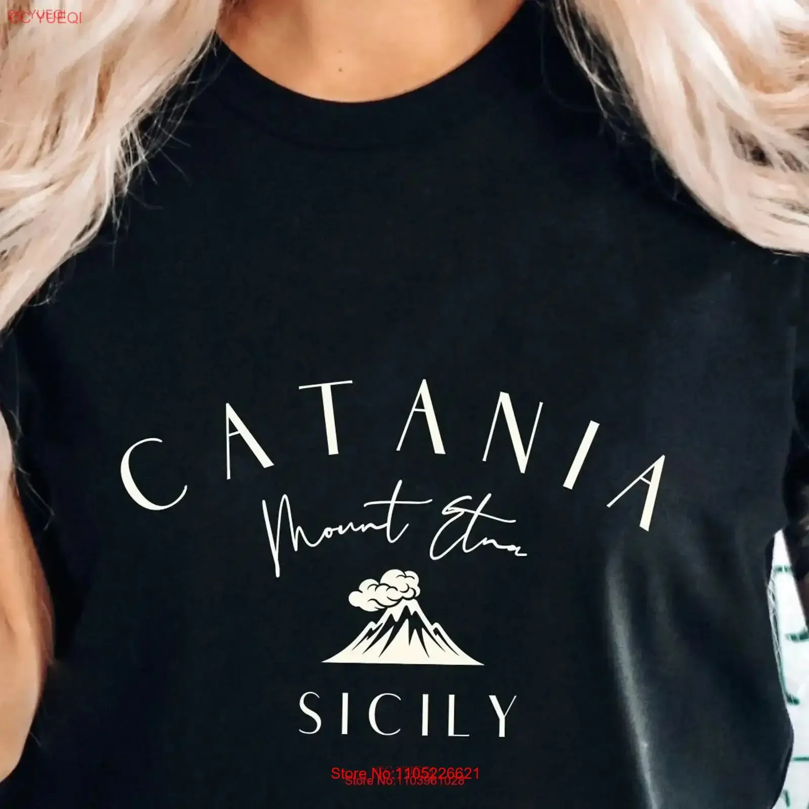 Mount Etna T Shirt Sicily Catania Volcano Mountain Soft and Comfortable Crewneck vintage Washed streetwear designer clothes