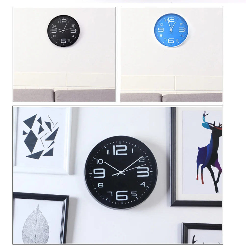 

1pc 3D Acrylic Wall Clock Black Diy Decorative Silent For Living Room Bedroom Office Home Wall Hanging Timepiece Decoration