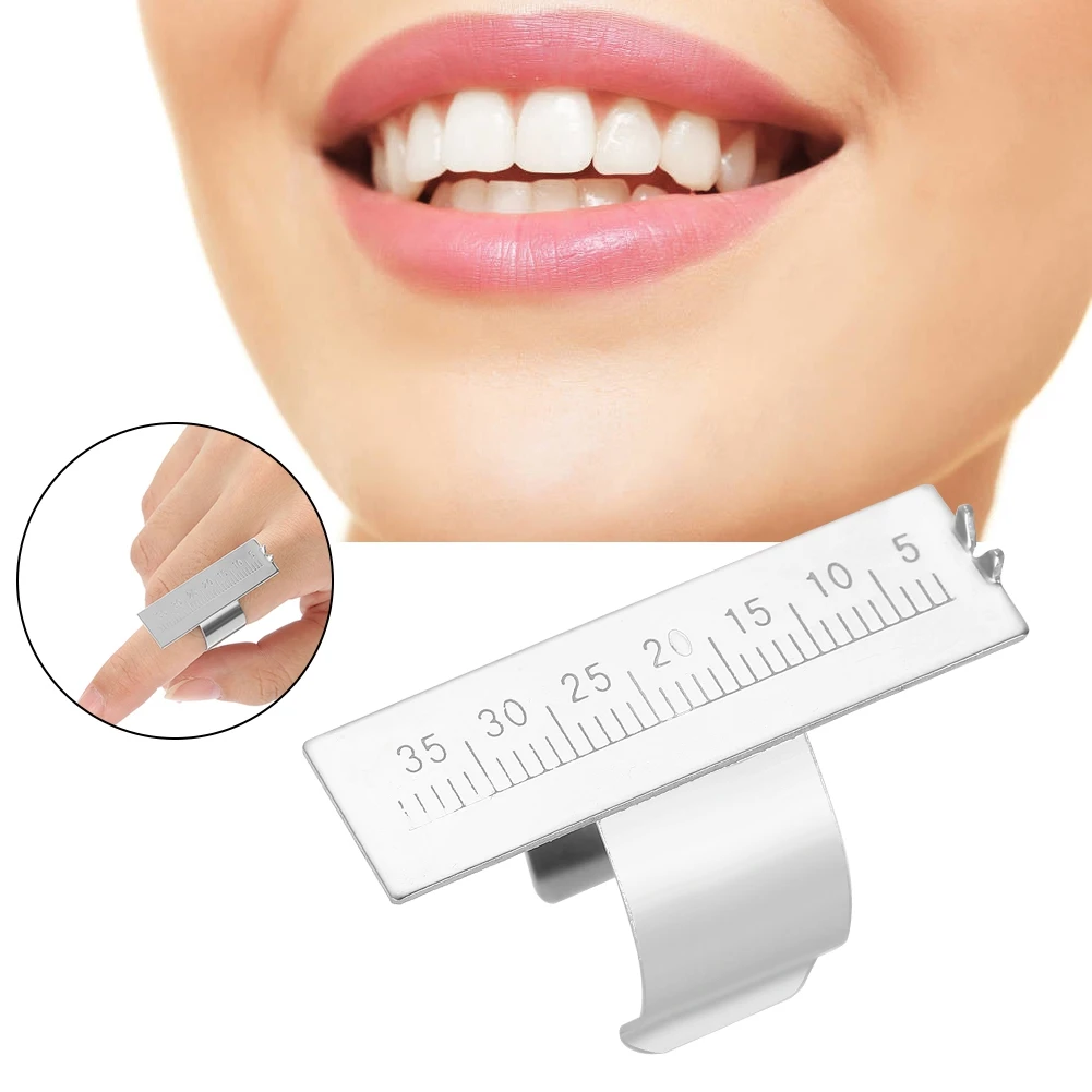 5Pcs Dental Ruler Stainless Steel Dental Endodontic Instrument Finger Ruler Autoclavable Endodontic Ruler Dental Gauge Dentist