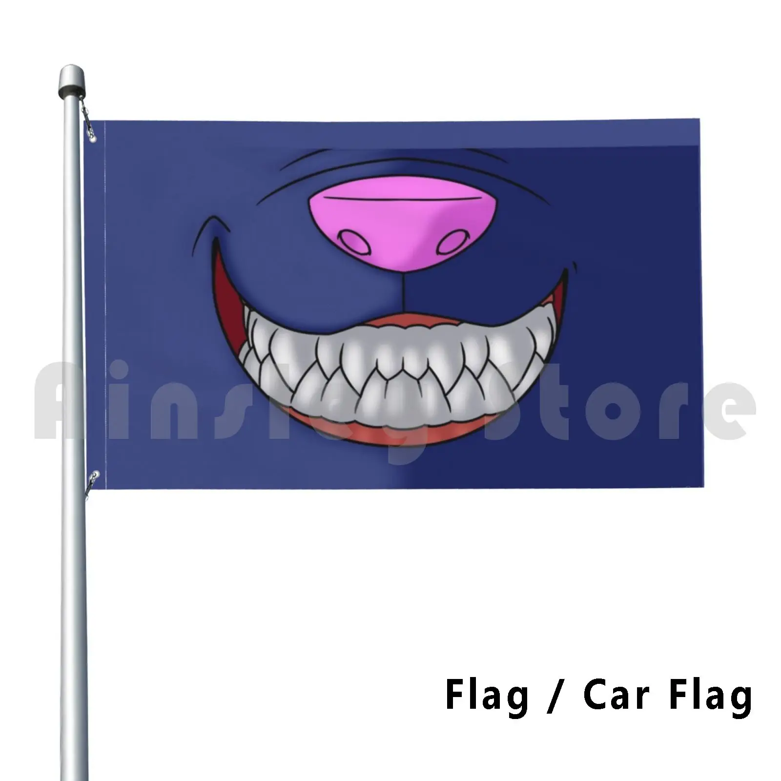 Alpha Lubo Toothy Grin Outdoor Decor Flag Car Flag Fugaia Lubo Wolf Teeth