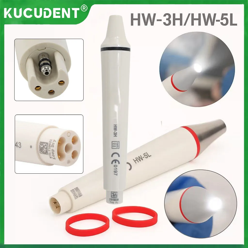 

1Pc Dental Ultrasonic Piezo Scaler Handpiece LED Light HW-5L Fit EMS NSK SATELEC Woodpecker DTE HW-3H Detachable Dentist Tools