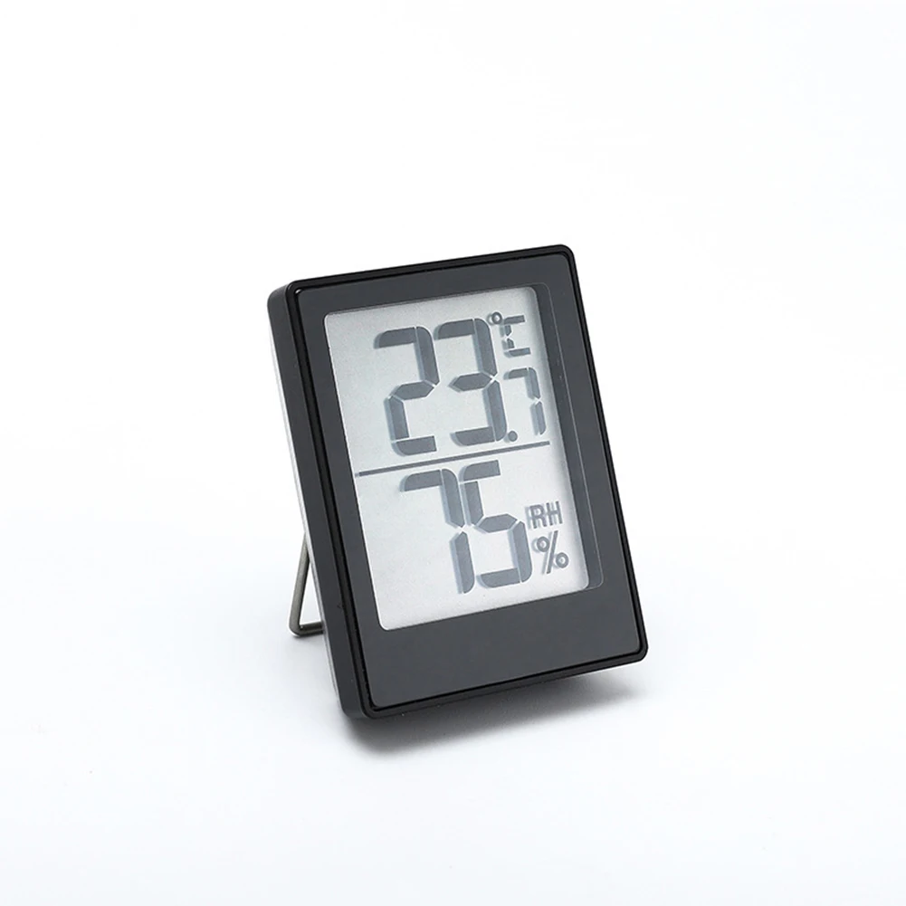 High Precision Indoor Hygrometer Thermometer Foldable for Kitchen Household Use with Large LCD Display and Indicator