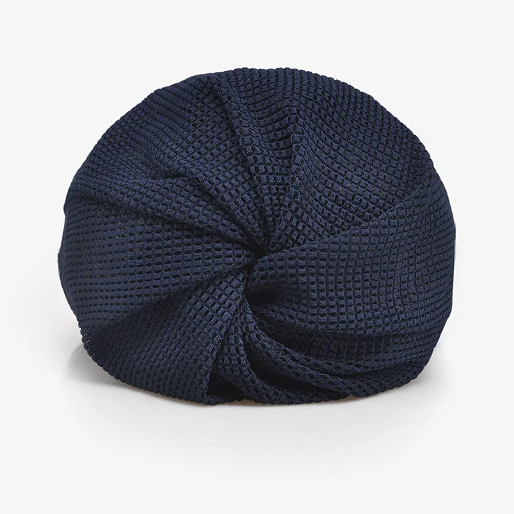 

Mesh Breathable Spring Breathable Cap Summer Cap Solid Color Navy Without Spiral Design Sun Protection Scarf
