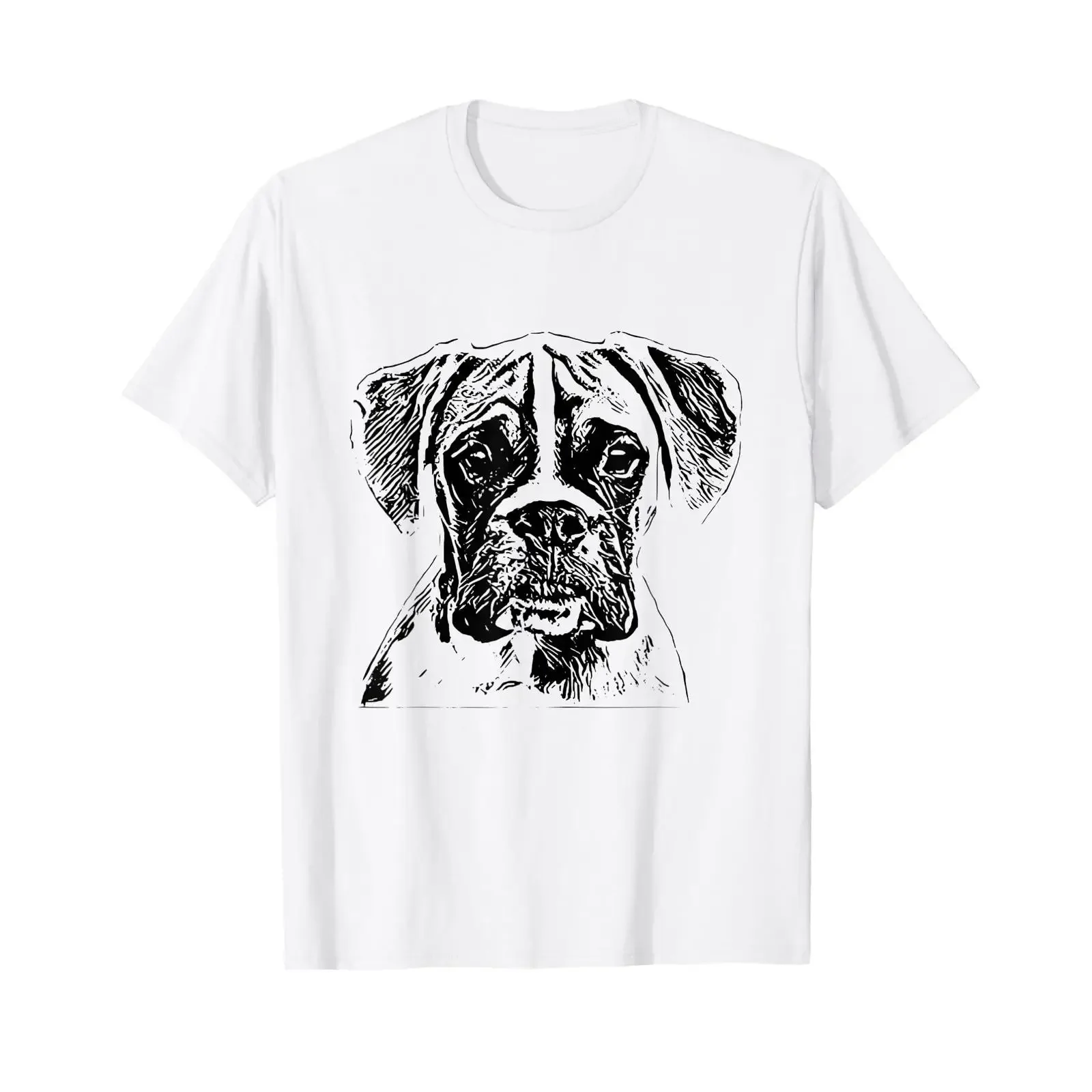 Boxer Dog Pet T Shirt vintage Washed designer clothes homme Breathable Unisex Top For Everyday Wear Casual fashion Slightly
