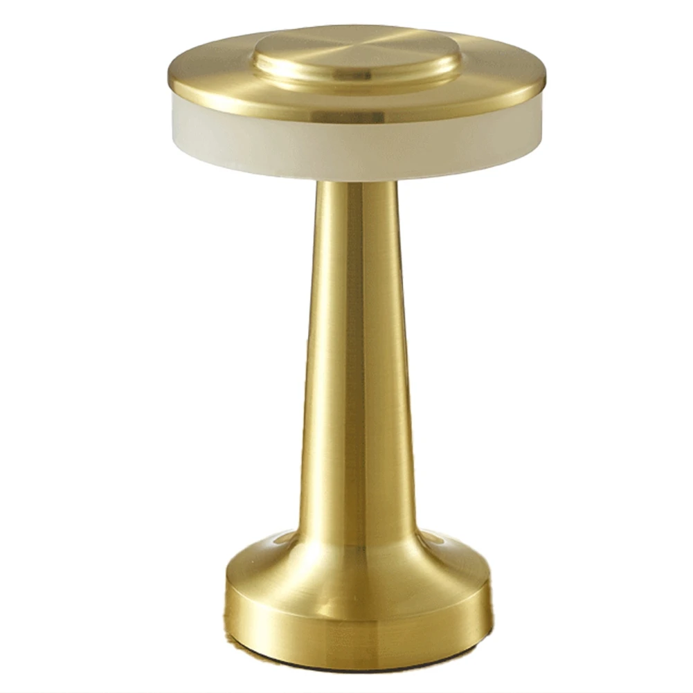 Lámpara de mesa LED táctil recargable para comedor, lámpara de mesa de Bar de Hotel, lámpara de noche pequeña para exteriores, lámpara de mesa decorativa, oro