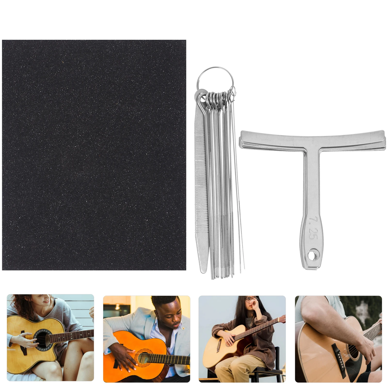 

19pcs Guitar Repair Tool Kit Premium Maintenance Set For Acoustic Electric Bass Ukulele Luthier Instruments Bridge Saddle Nut