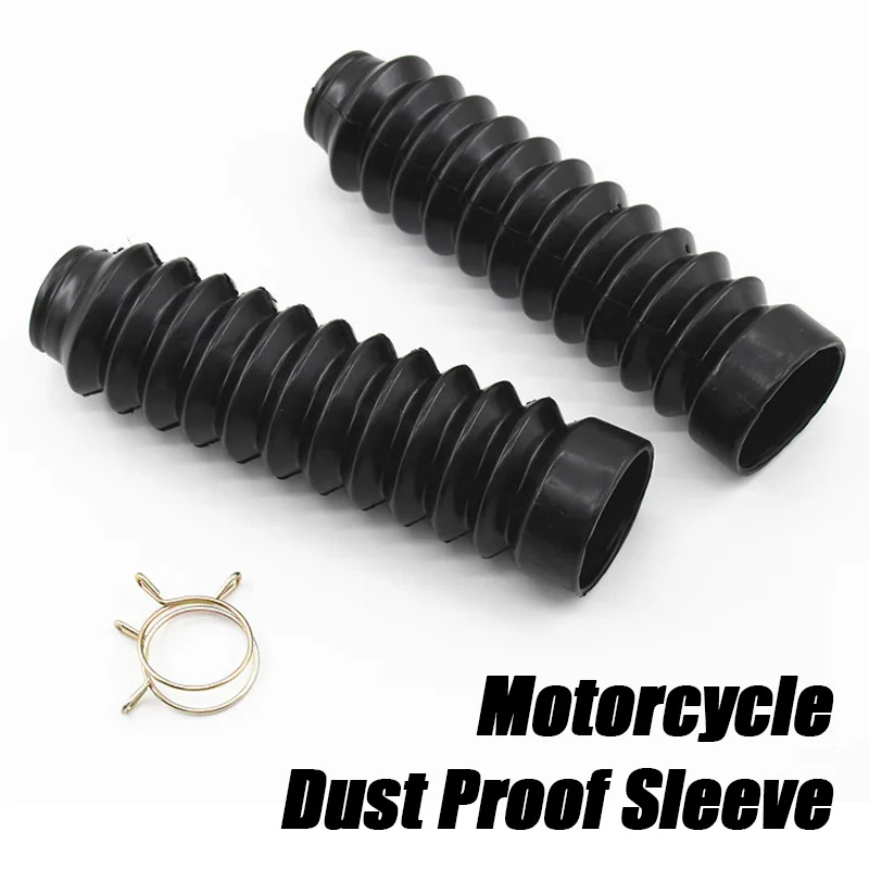 2PCS Universal Motorcycle Front Fork Shock Absorber Dust Cover Rubber Gaiters Gators Boots Sleeve Protector Damping for GS125