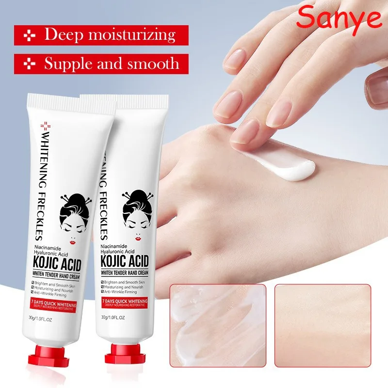 Kojic Acid Knuckles Brightening Cream Smooth Lightening Hand Cream Moisturizing Black Skin Quickly Brighten Nourish Emulsion