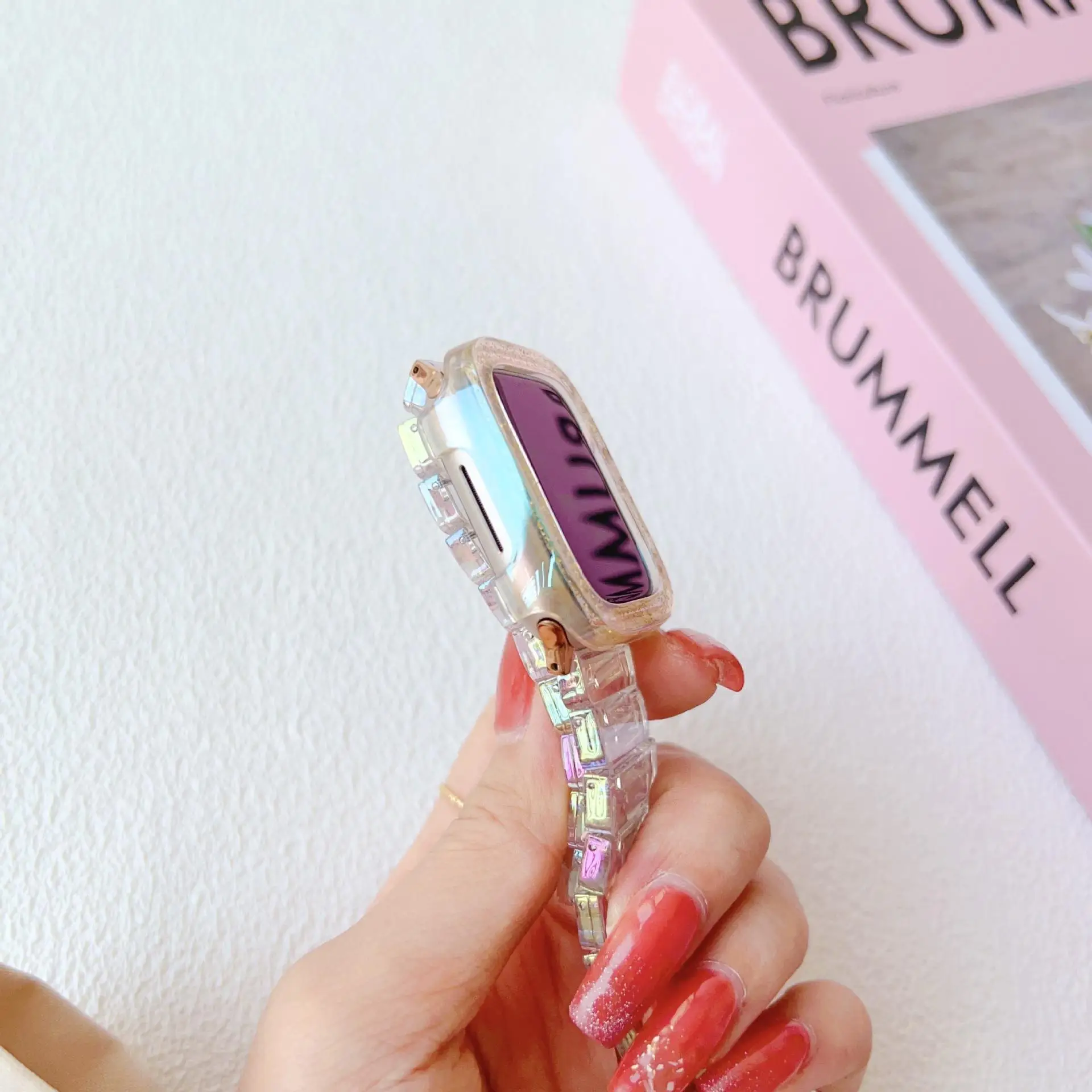 Błyszczące plastikowe etui do Apple Watch Ultra Series 8 7 49 mm 41 mm 45 mm Bumper do iWatch 6 SE 5 4 40 mm 44 mm Ramka ochronna