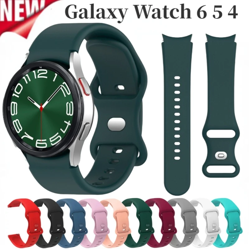 

Silicone Strap For Samsung Galaxy Watch 7/6/5/4 40mm 44mm 5 Pro 45mm Sport Bracelet Band Galaxy Watch 6/4 Classic 46mm 47mm Belt