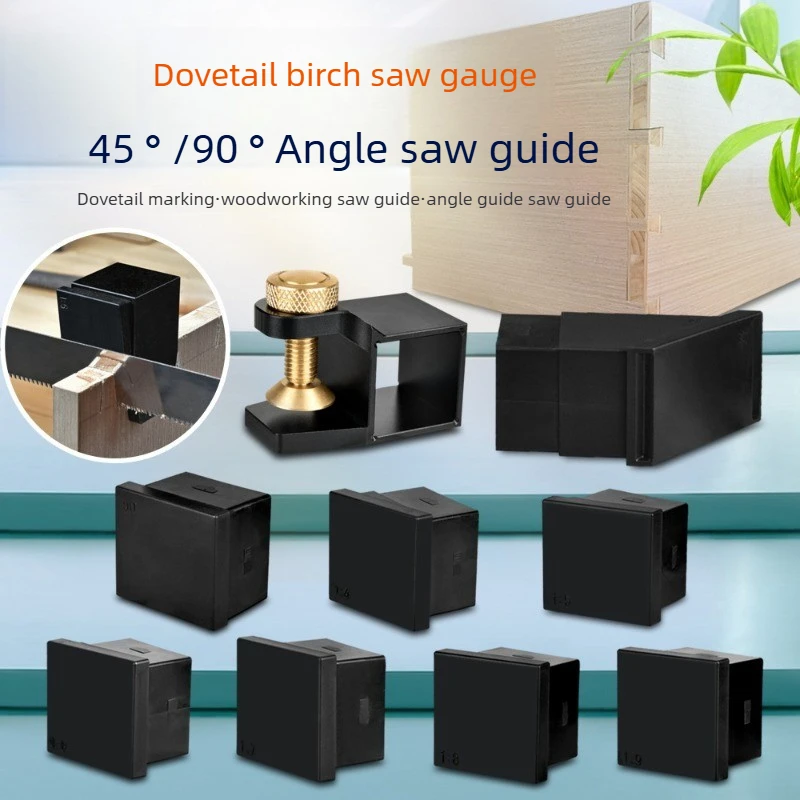 Woodworking Dovetail Jig Hand Saw Guide 90° Right Angle Cutting Gauge Mortise Tenon Scriber Manual Marking Gauge Measuring Tool