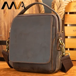 MVA mężczyzna skórzana torba na ramię Crossbody dla mężczyzn torebka luksusowy mężczyzna Messenger męska Bosa Vintage oryginalna skórzana torba męska 7.9