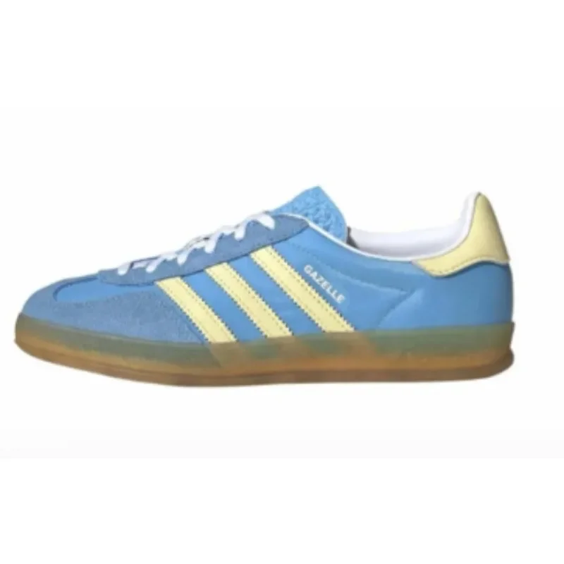

Adidas Originals Gazelle Кроссовки Унисекс Доска Тренажерный Зал Кожаные Синие/Желтые Туфли Нескользящие Стиль 90-х Тренировочный Бег Футбол IE2960