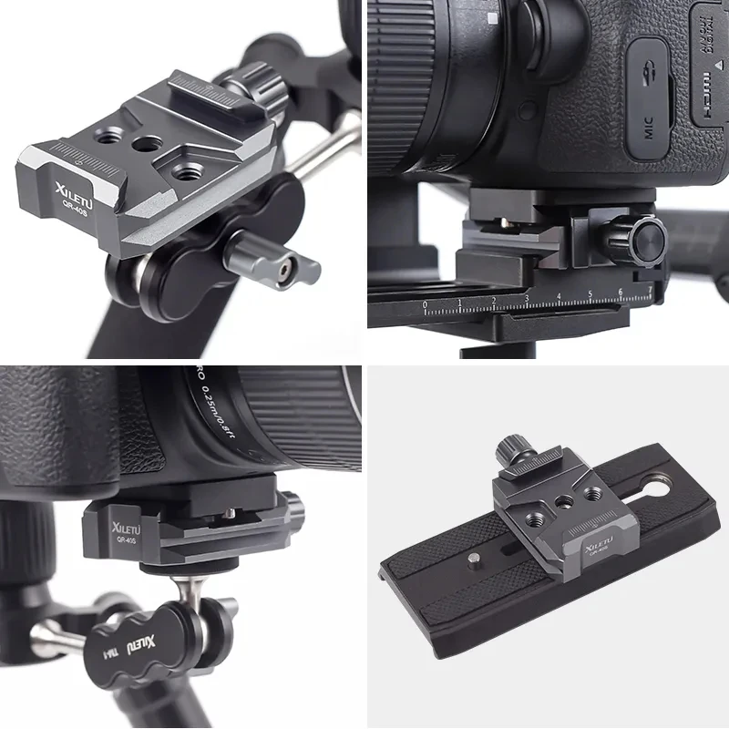 XILETU Quick Release Clamp Camera Tripod Quick Conversion Clamp Seat for DJI Ronin S/Ronin SC and ZHIYUN Crane Series Stabilizer