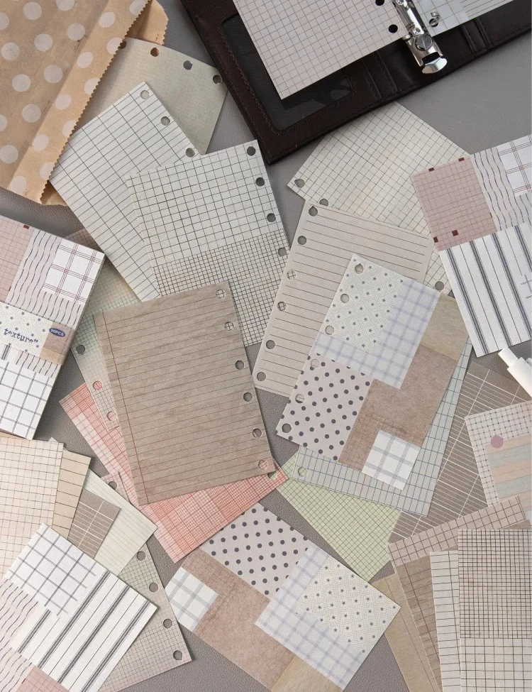 50 Stück Kreatives Kariertes Dekor-Scrapbook Vintage Materialpapier-Set DIY Junk Journal Collage Fotoalbum Retro Hintergrundpapier – Detail 8