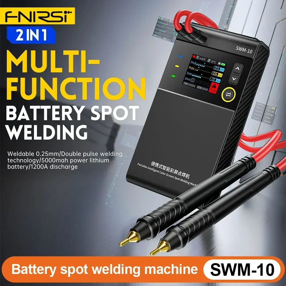 FNIRSI SWM-10 Portable Battery Spot Welder DIY Mini Welding Machine 18650 Battery Pack Welding Tool 5000mah Weldable 0.25mm