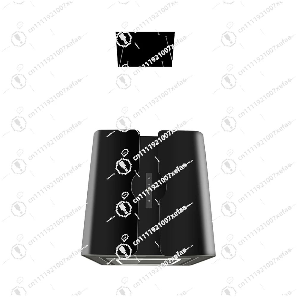 Household electric recirculating ductless island range hood with aluminum filter and lamp