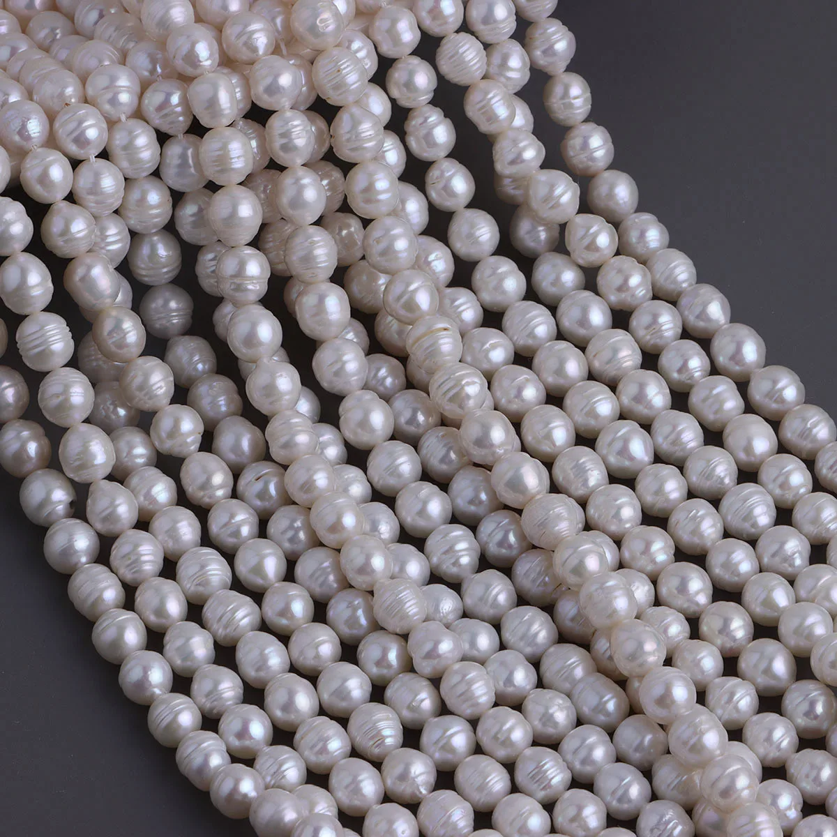 

Натуральный пресноводный жемчуг, свободные бусины, прочный свет, 7-8 мм, глубокая нить, бусины с каплями воды, сделай сам, работа в прогрессивном ювелирном материале