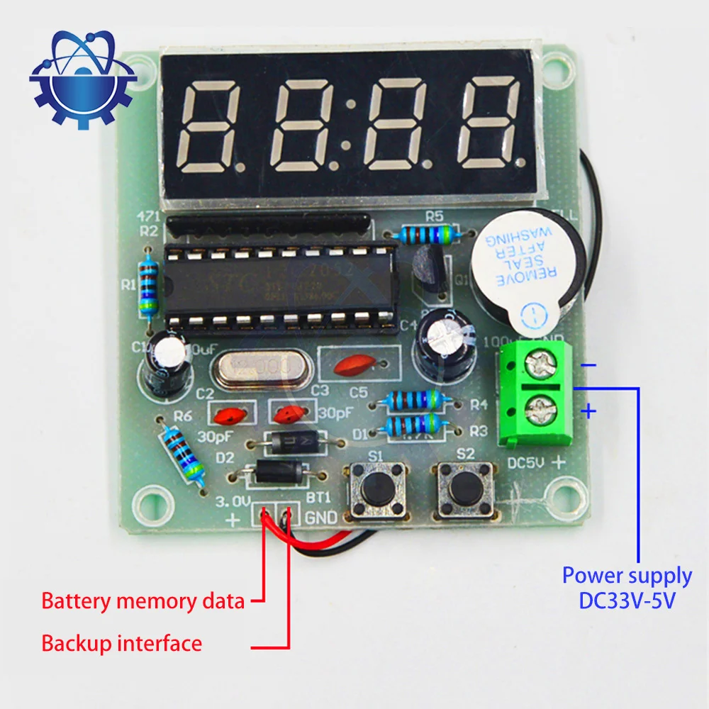 DIY Electronic Clock kit 4 Digital Tube LED time Display DIY soldering Project for Education and DIY Craft for Arduino