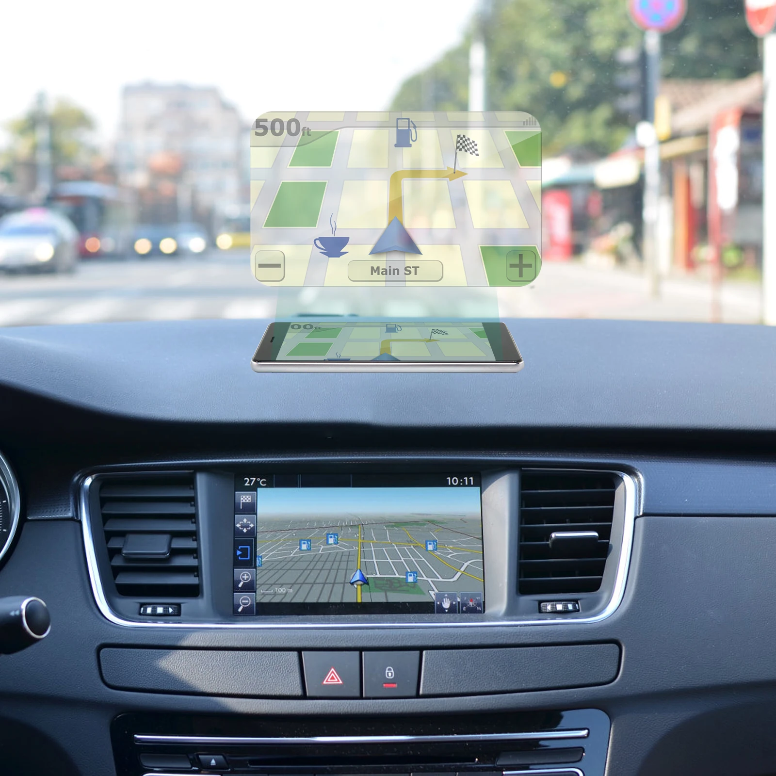 

2pcs Reflective Film 160x120mm High Definition No Wrinkles PET Material Reusable Head Up Display Windshield Protective