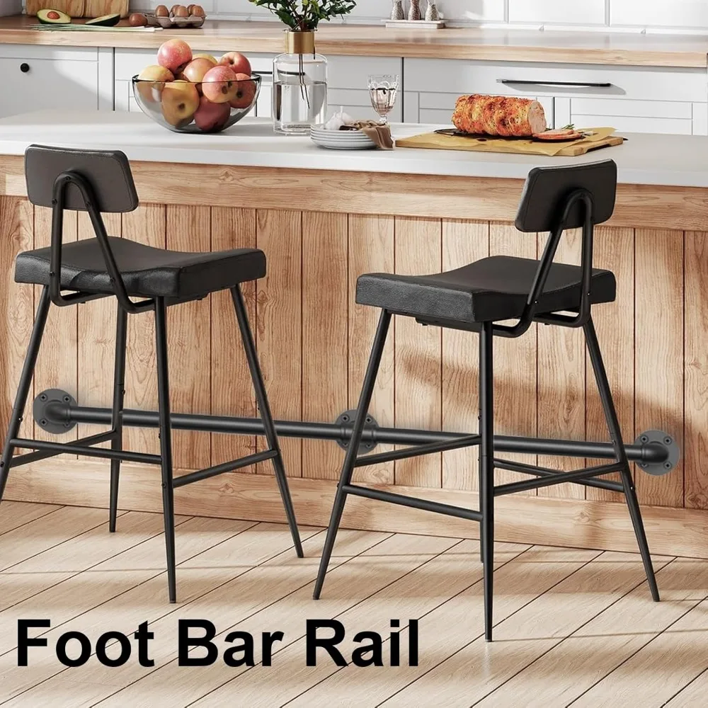 درابزين درج الأنابيب الصناعية بطول 8 أقدام، درابزين مثبت على الحائط للدرج الداخلي، حل درابزين الخطوات الخارجية شديدة التحمل #4