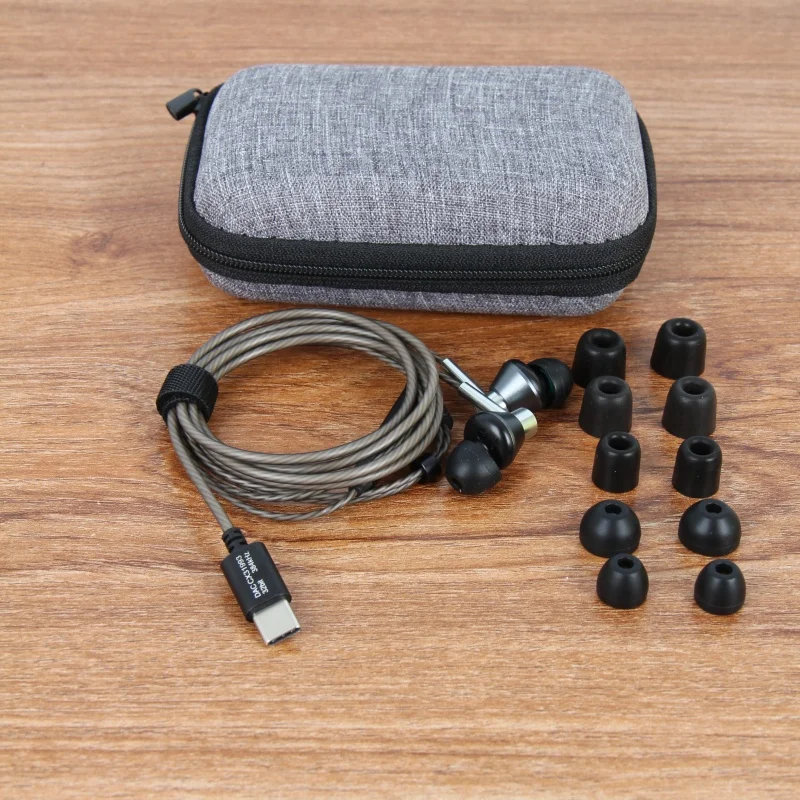 Auricolari XSLD8 nell'orecchio 1DD+1BA telecomando con chiamate con microfono, adatti per telefoni e computer OPPO, Huawei, Xiaomi, Android