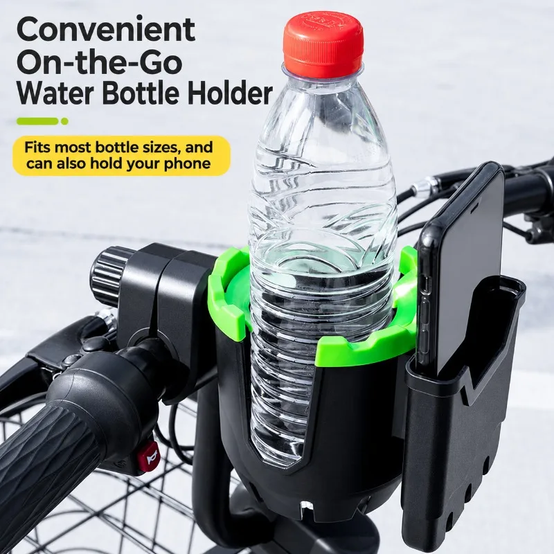 Universal Water Bottle Holder for Bicycle E-bike Stroller Phone Mount Drink Cup Rack Multi-purpose Beverage Storage Stand Secure