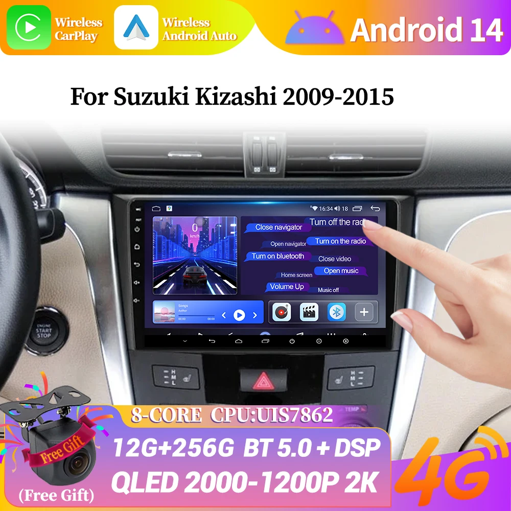 

For Suzuki Kizashi 2009-2015 Android Navigation Car Radio Multimedia Video 4G GPS Wireless Bluetooth Carplay Touch Screen Stereo