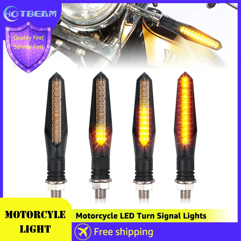 

Flowing Turn Lights 12V Motorcycle 24 Leds Scanning Directonal Signal Lamp For Honda Chopper Kawasaki Yamaha Ducati Buell