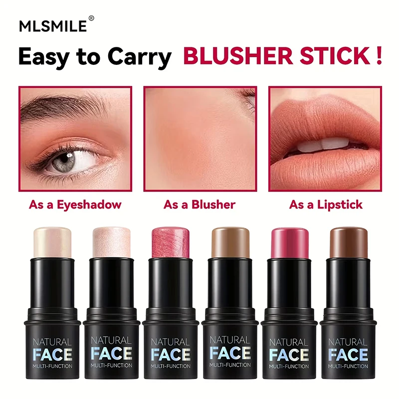 6 colori Shimmer Water Light Highlighter Stick Blush Stick Make Up Face Body Illuminator Cosmetics Face Contour Brighten Makeup