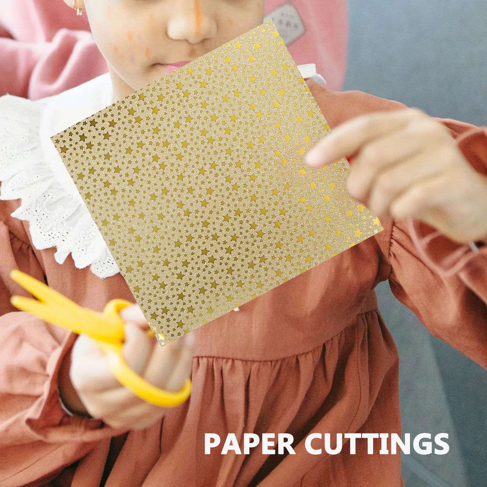 28Pcs Colorful Iridescent Folding Paper Square Shiny Glitter Craft Sheets for Kids Creativity Development DIY Decoration