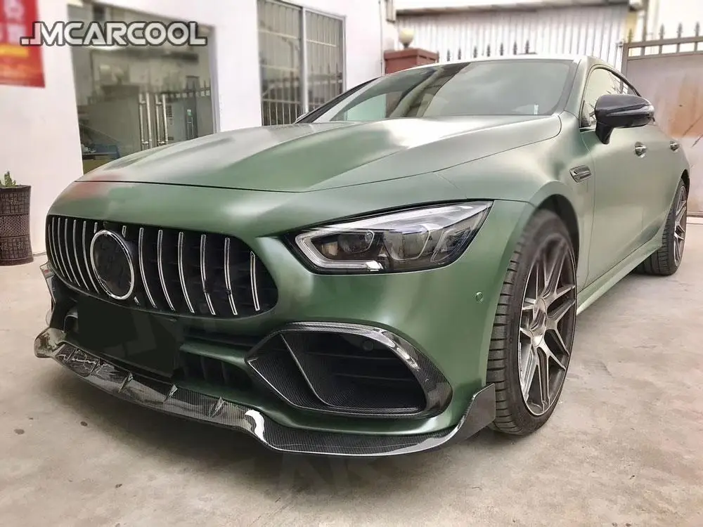 JMCARCOOL Dry Carbon Fiber Front Bumper Air Vent Trim Mesh Grill For Benz AMG GT50 GT53 GT43 2019-2023 Outlet Covers