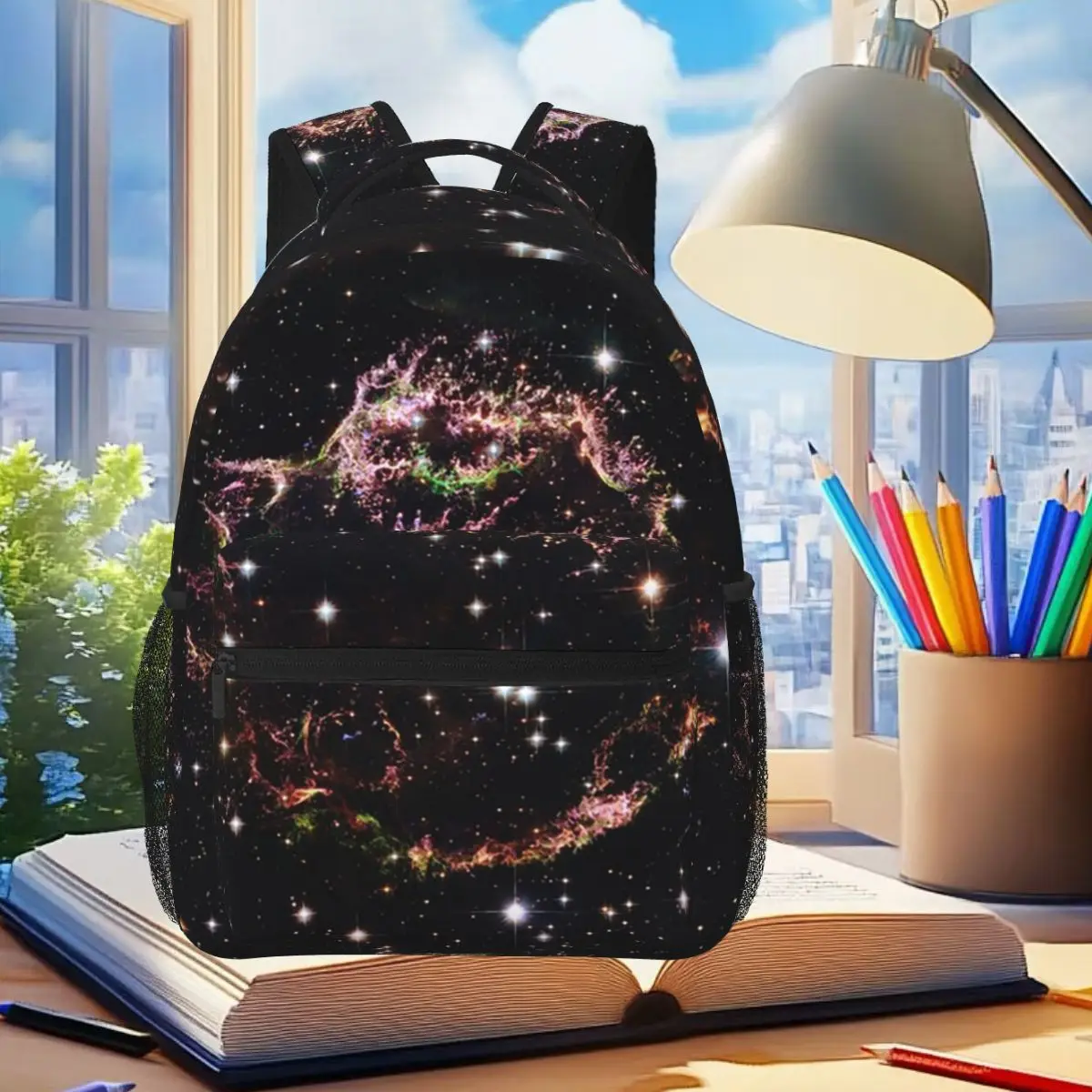 

Supernova Remnant Cassiopeia Студенческий рюкзак Школьная сумка Походный дорожный рюкзак для мужчин и женщин Модная сумка для книг Сумки на плечо