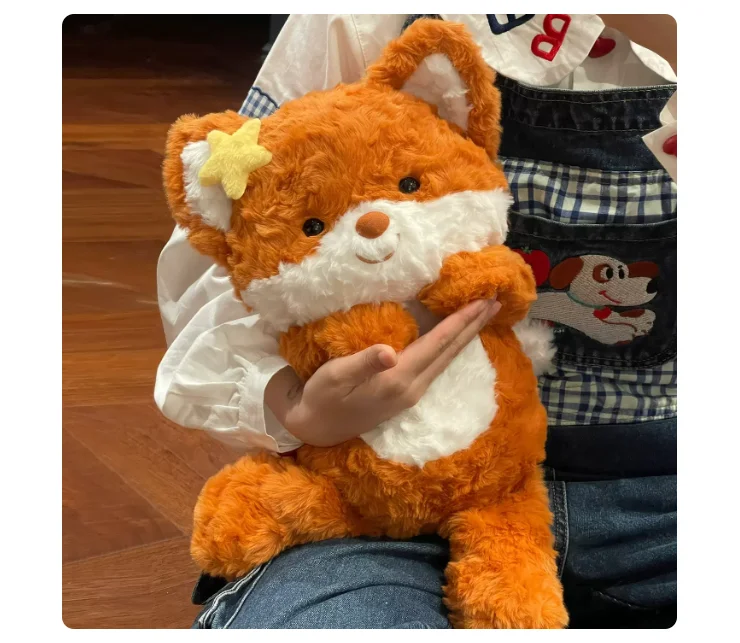

Running Little Fox Plush Toy for Girls Birthday Gift Soft Sleeping Baby Doll Friend Cute Animal Stuffed Figure Practical Gift