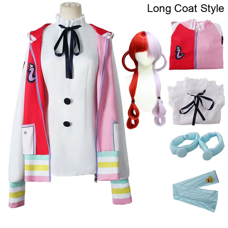 Anime Uta Cosplay Costume pour Bol et Femmes, Robe Colorée, Veste, Perruque, Halloween, Rave Party, Trempé