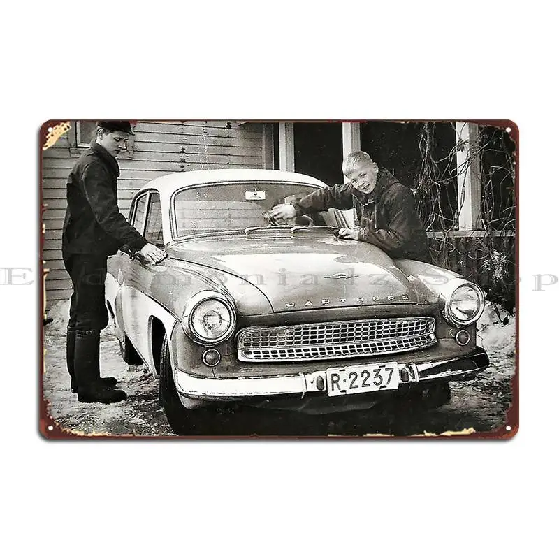 Vintage Wartburg Car 1960 Metal Sign Cinema Vintage Create Printed Club Tin Sign Poster