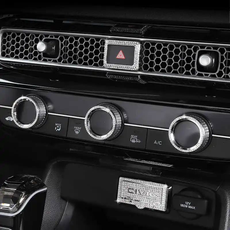 Car Steering Wheel Air Vent Outlet Decor Stickers Interior Accessories for Honda 11th Gen Honda Civic Integra