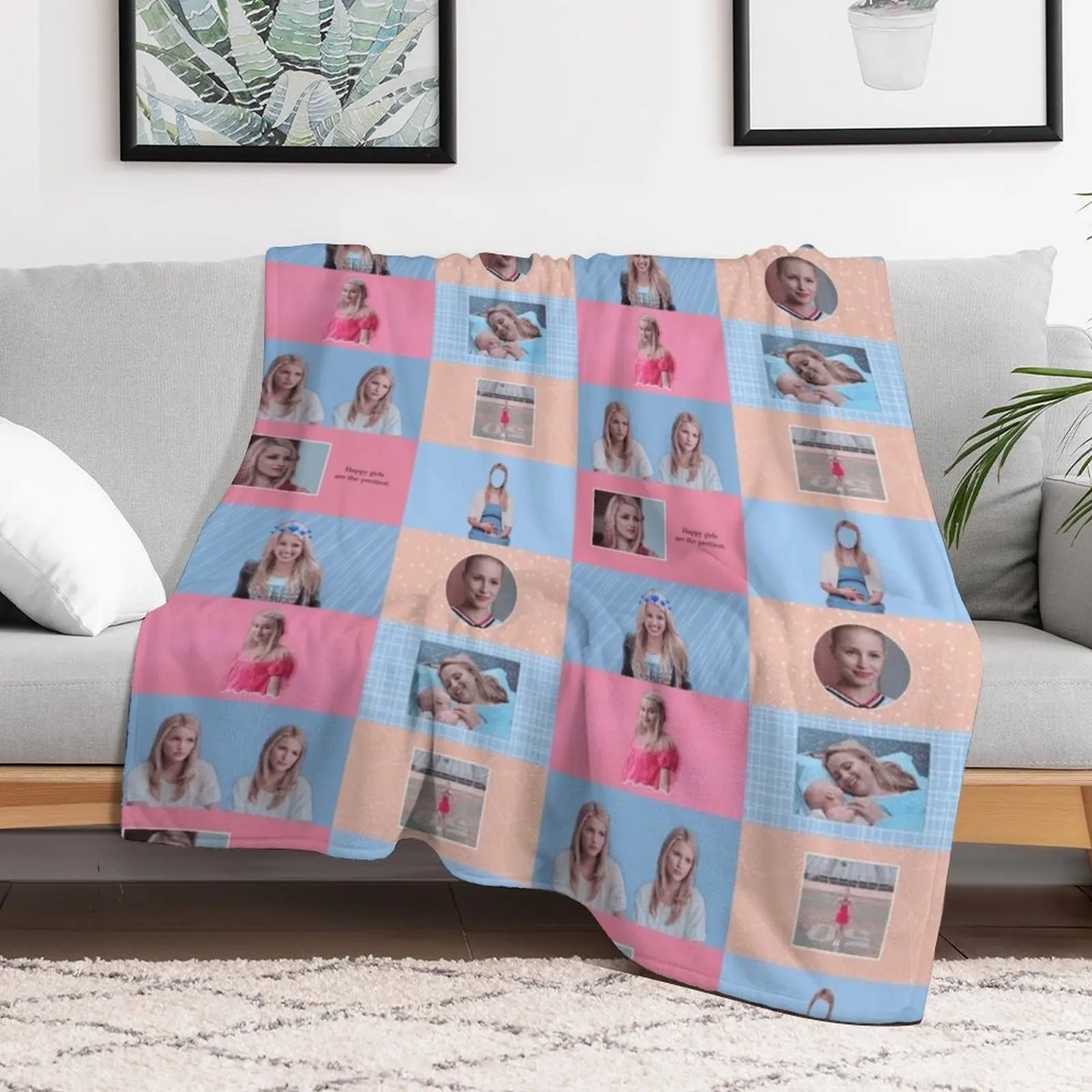 New Quinn Fabray Graphic Edit Throw Blanket for sofa Hair funny gift Luxury Brand Blankets