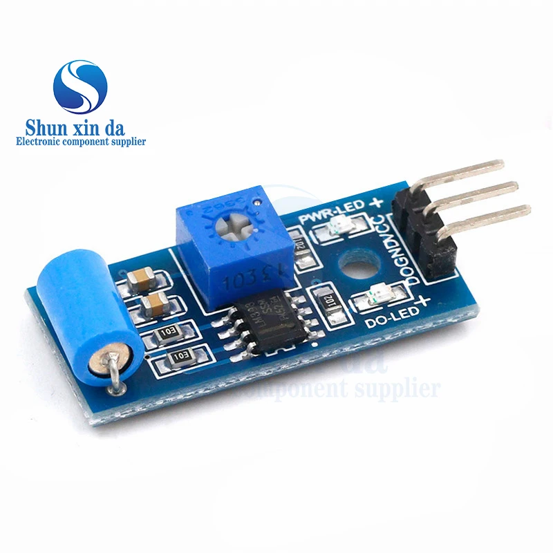 Модуль датчика вибрации нормально закрытого типа Модуль датчика сигнализации Вибрационный переключатель SW-420 для Arduino