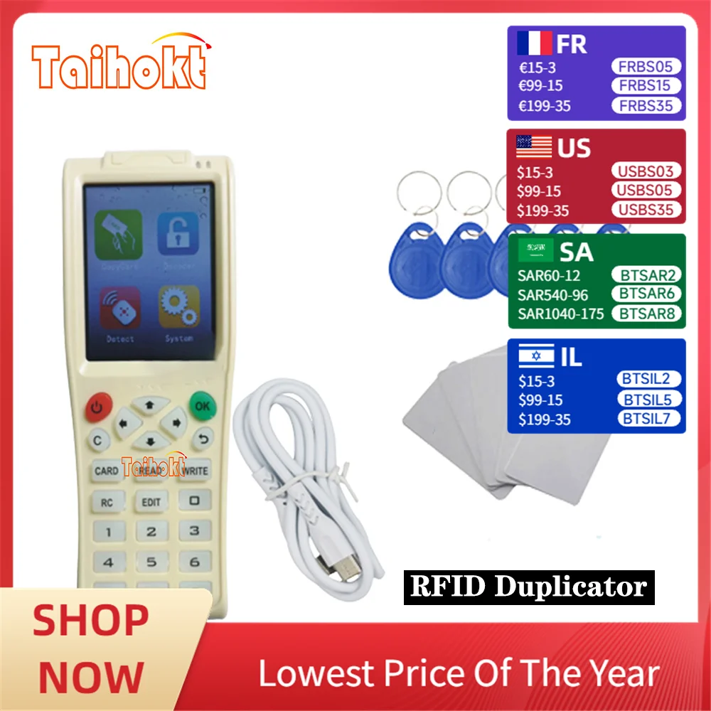 ICOPY8 Pro-Lecteur de puce intelligent, copieur de fissure de clé, 13.56Mhz S50, 125 tiens z, T5577, duplicateur RFID NDavid, ID toxique, programmeur d'étiquette FUID, carte ampa er