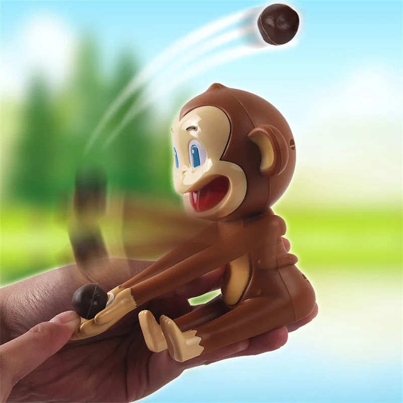 Crazy Monkey Party Board Games Toys Two People Competition Party Table Games Toys Cartoon Monkey Shooting Ball Interactive Toy