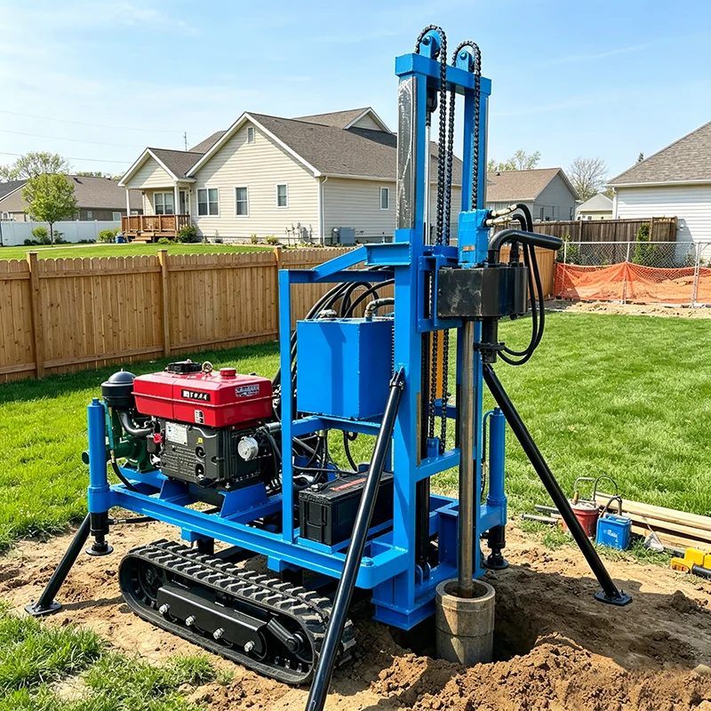 Crawler Water Well Drill Rig 100M Hydraulic Diesel Underground Water Drilling Machine