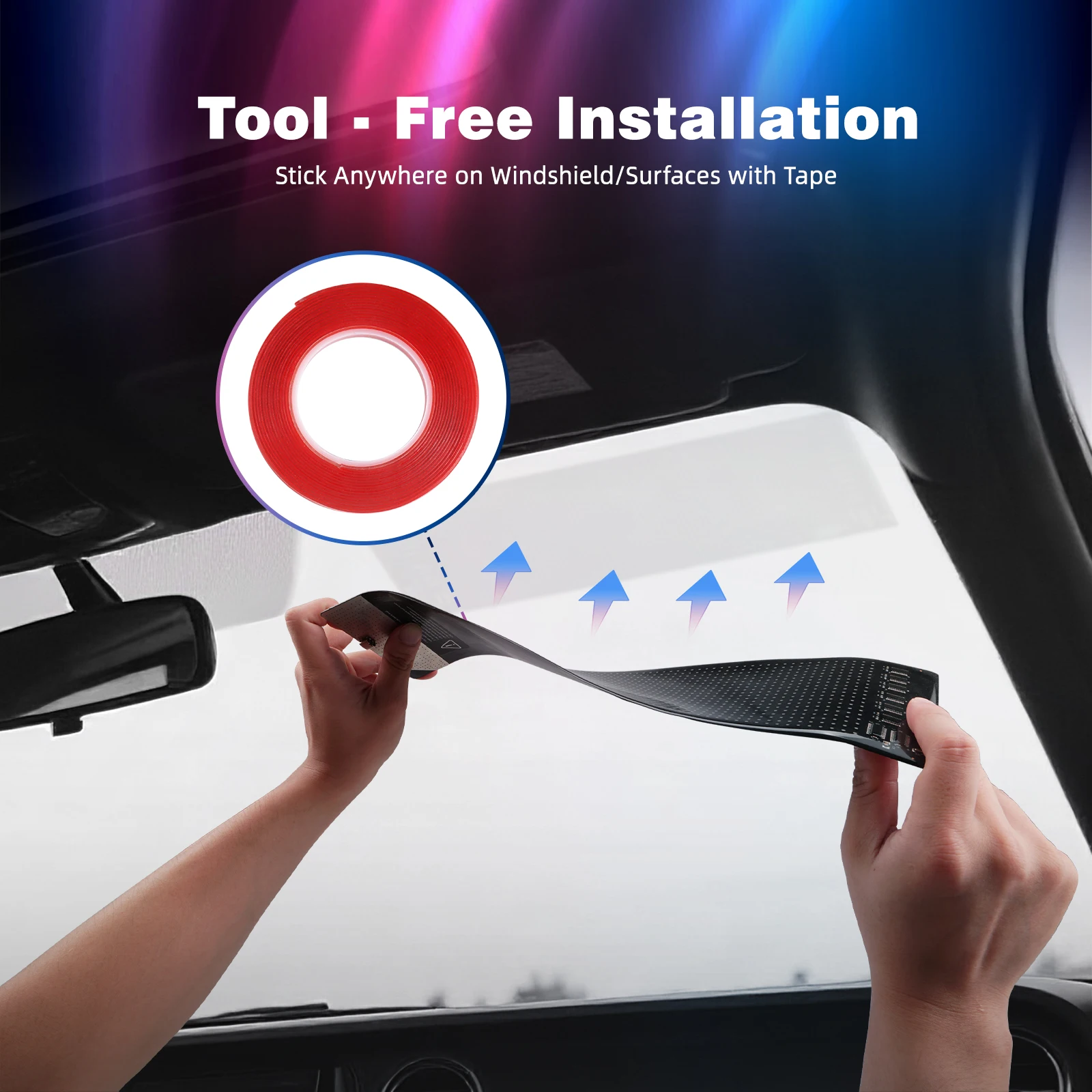 Camion Auto Devil Eye LED Pixel Matrix Pannello Segnaletica Luce App Telecomando 5V USB Illuminazione personalizzata Scorrimento per Parabrezza di bordo